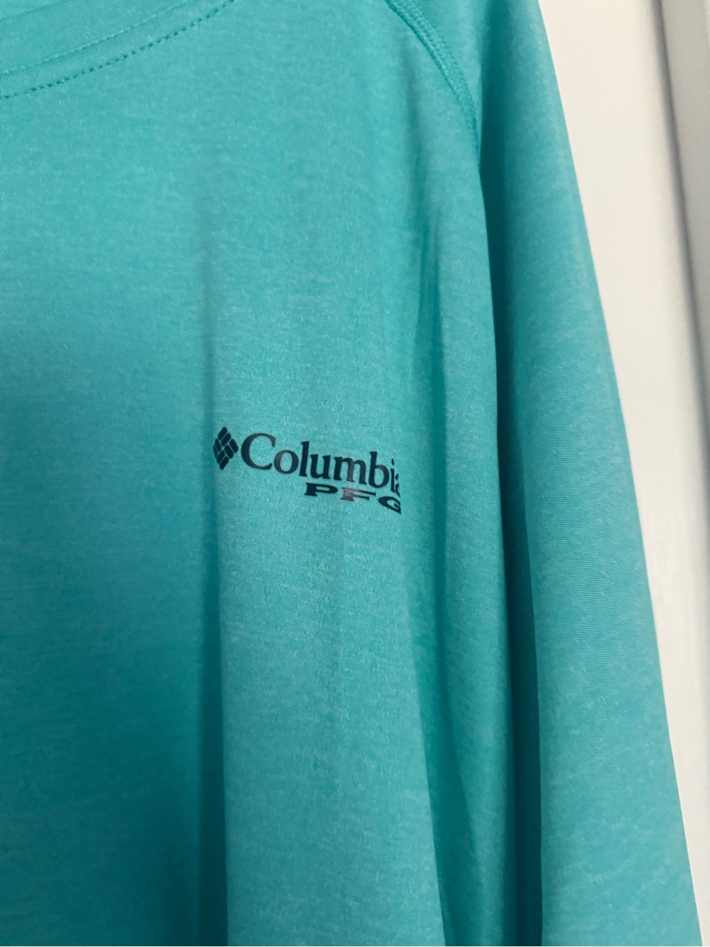 Columbia Turquoise Long-Sleeve fishing shirt